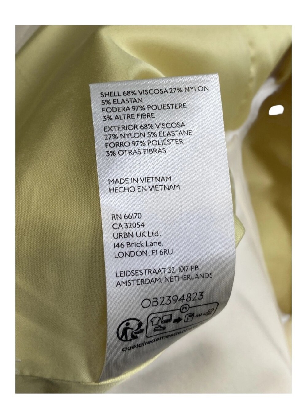 Maeve Womens Blazer Jacket Lemon Icing Yellow Size L Double Breasted Knit5 - Picture 7 of 7